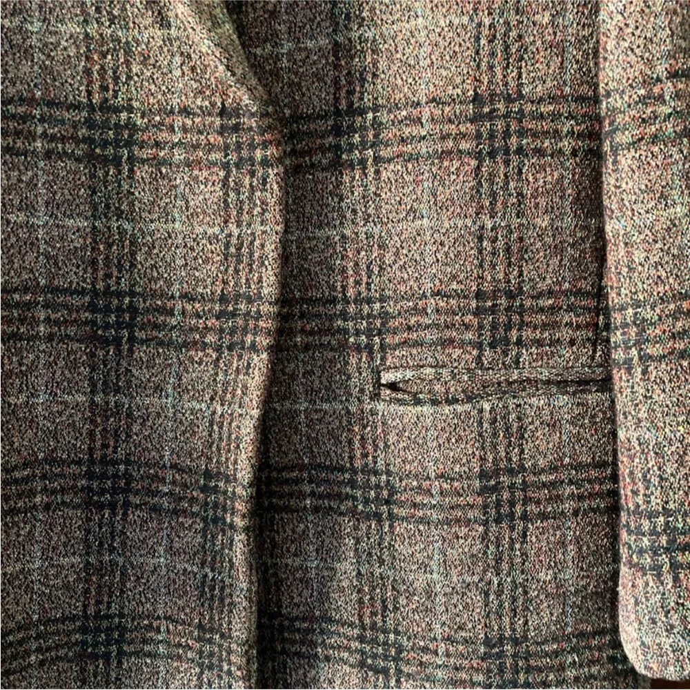 Theory Wool Plaid Essential Coat Size M - Picture 7 of 9